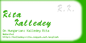 rita kalledey business card